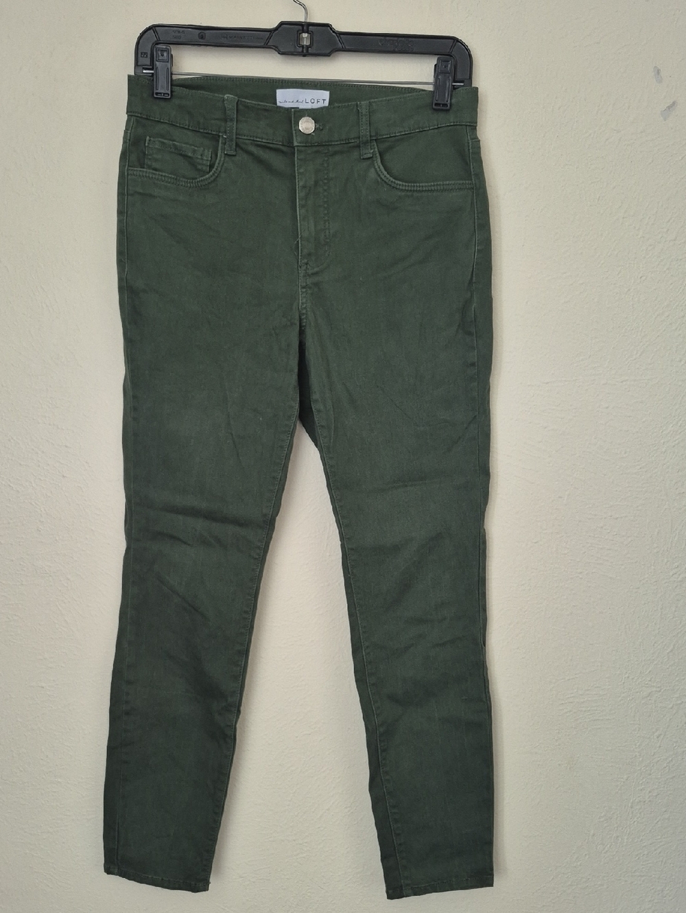LOFT Dark Olive Skinny Jeans